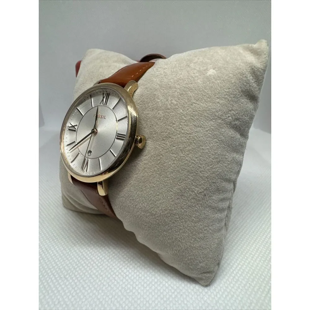 Fossil Jacqueline ES4352 Men Brown Leather Strap Analog Dial Quartz Watch YAY54